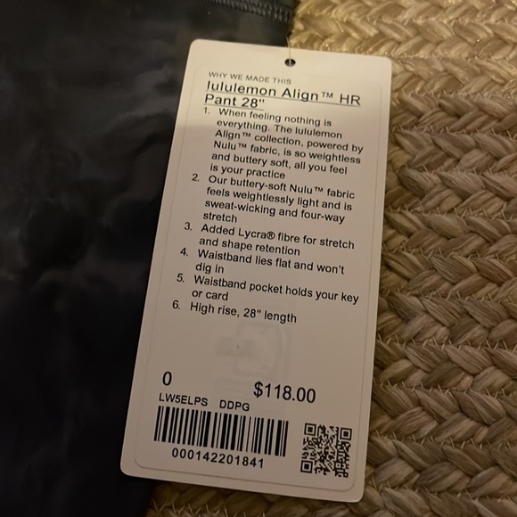 NWT lululemon align HR pant 28” diamond dye pitch grey graphite grey - Picture 4 of 13